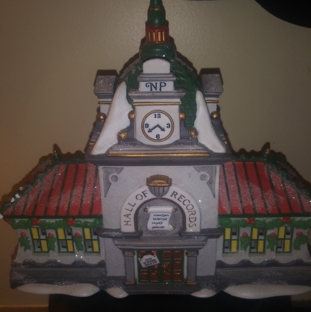 Vintage Dept. 56 Hall of Records Collectible C 1996 Rare Figurine Ofc Building